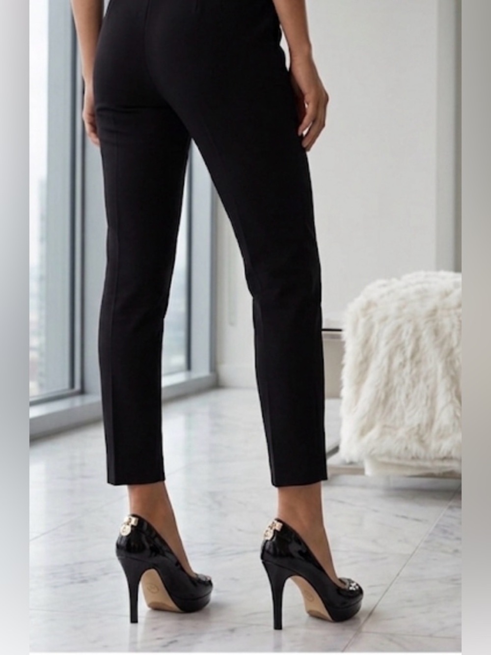 Michael Kors Patten Leather Stilettos with gold hardware